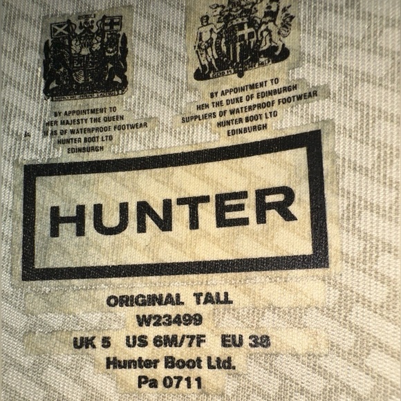 Hunter Boots + Socks -Original Tall- Black (Socks Sz Medium) Excellent Condition - Picture 7 of 11